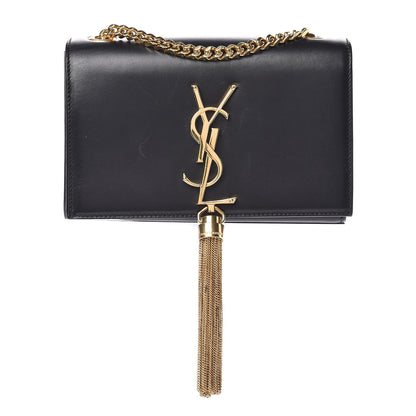 Saint Laurent Calfskin Small Classic Monogram Kate Tassel Satchel Black 1 of 10