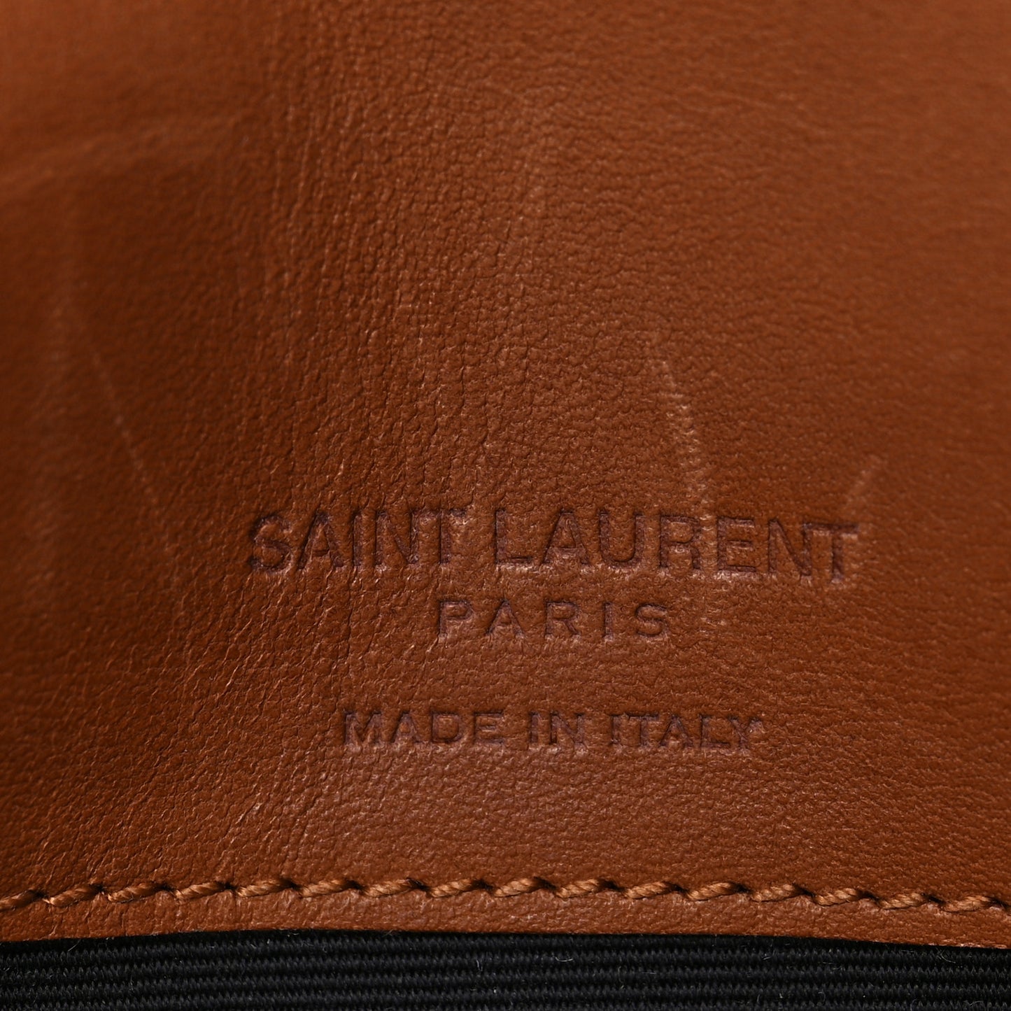 Shearling Monogram Phone Holder Crossbody Brown