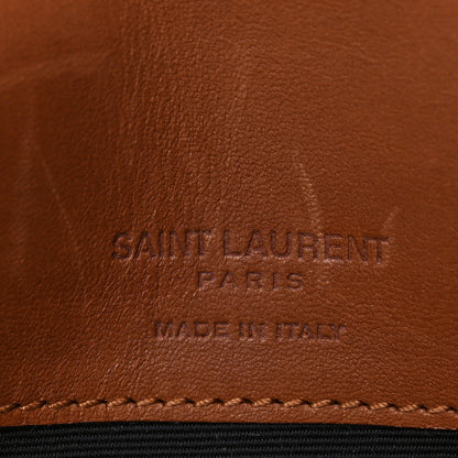 Saint Laurent Shearling Monogram Phone Holder Crossbody Brown 6 of 8