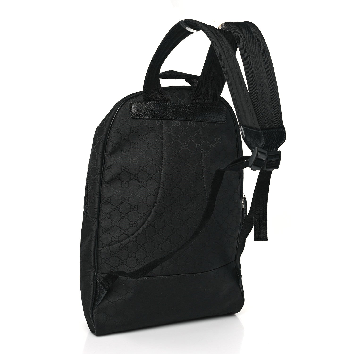 Gucci Nylon Monogram Slim Backpack Black 3 of 10