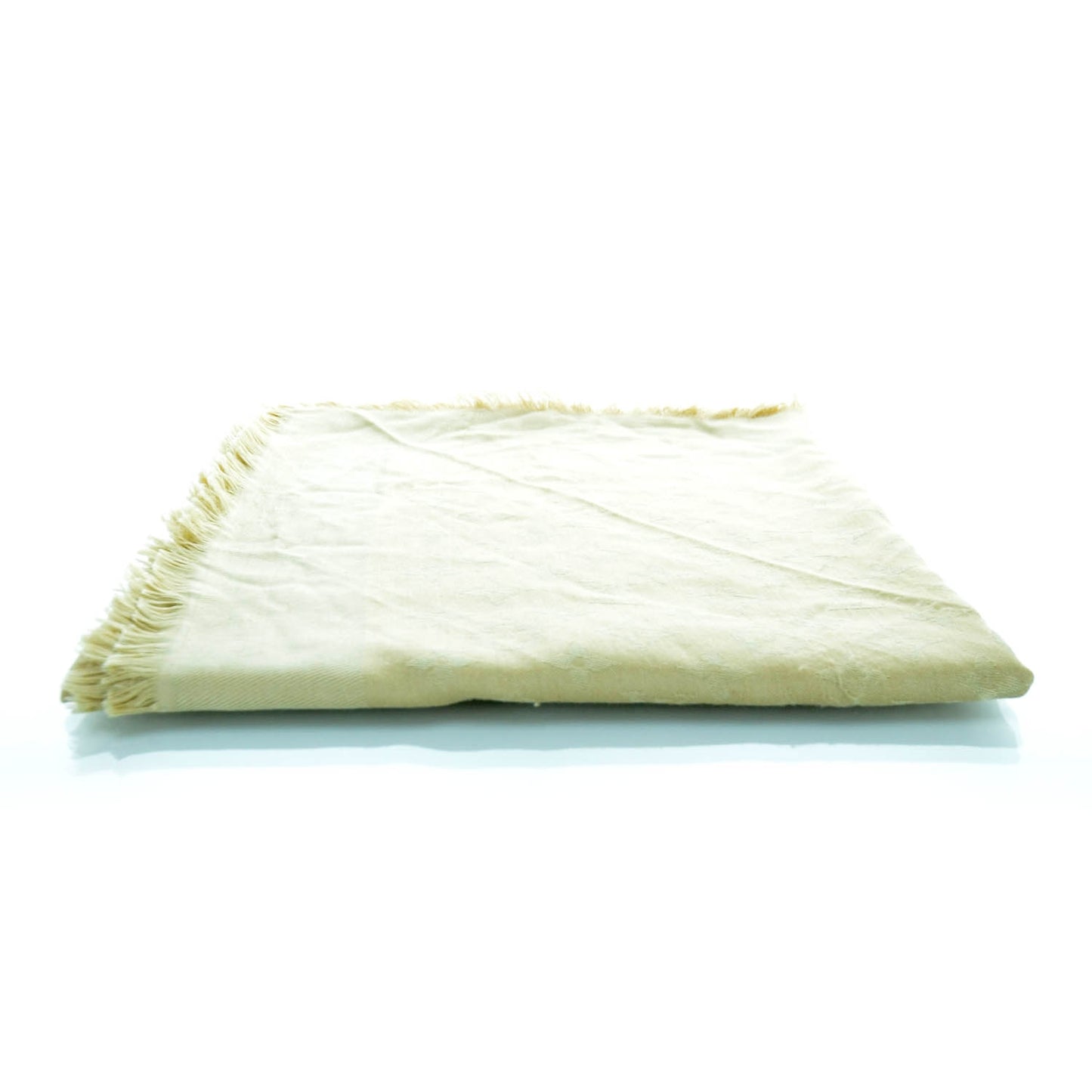 Silk and Wool Monogram Shawl
