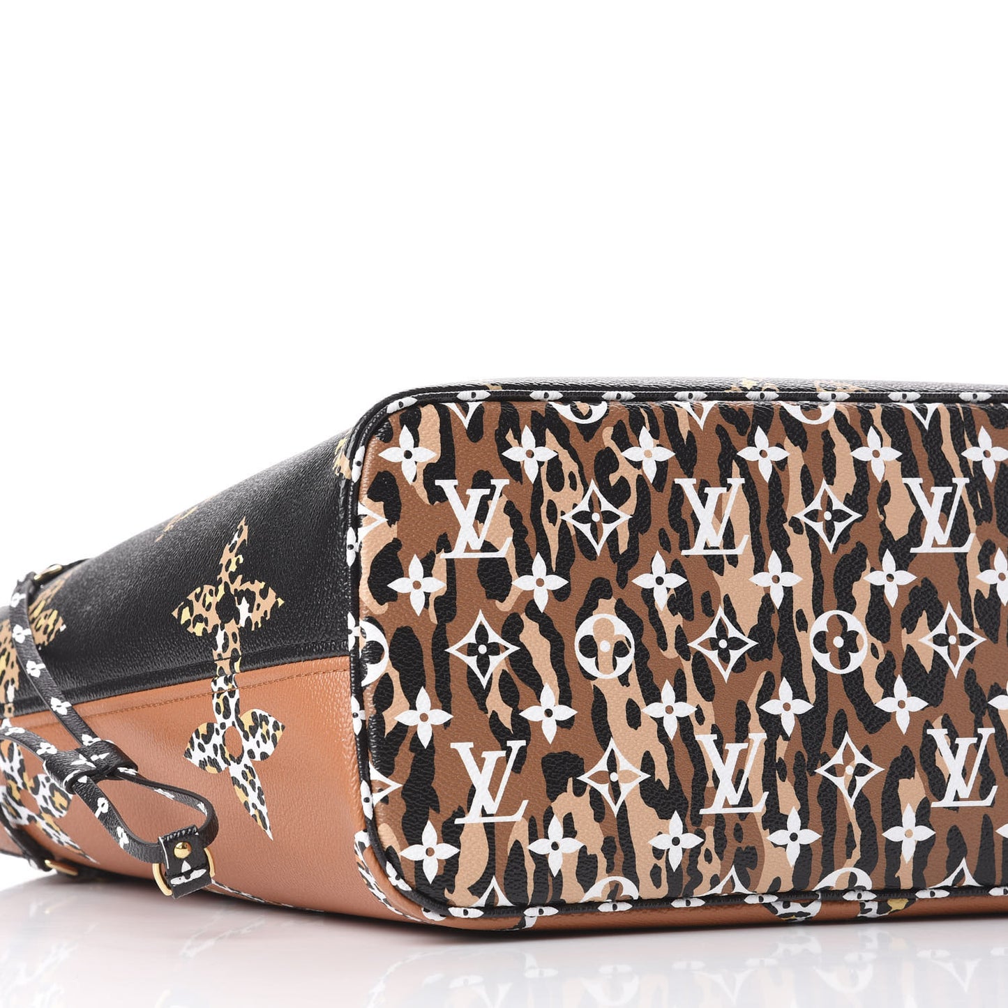 Monogram Giant Jungle Neverfull MM Black