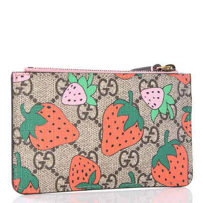 Gucci GG Supreme Monogram Strawberry Key Case 2 of 8