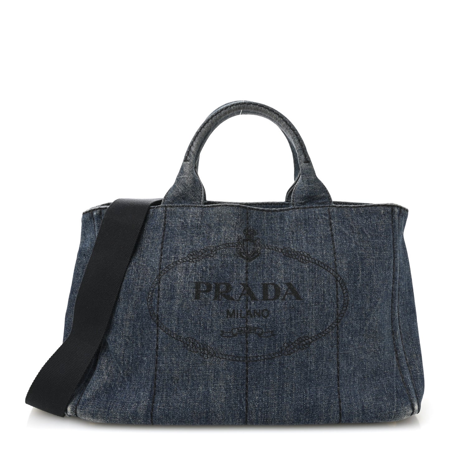 Denim Logo Tote Avio