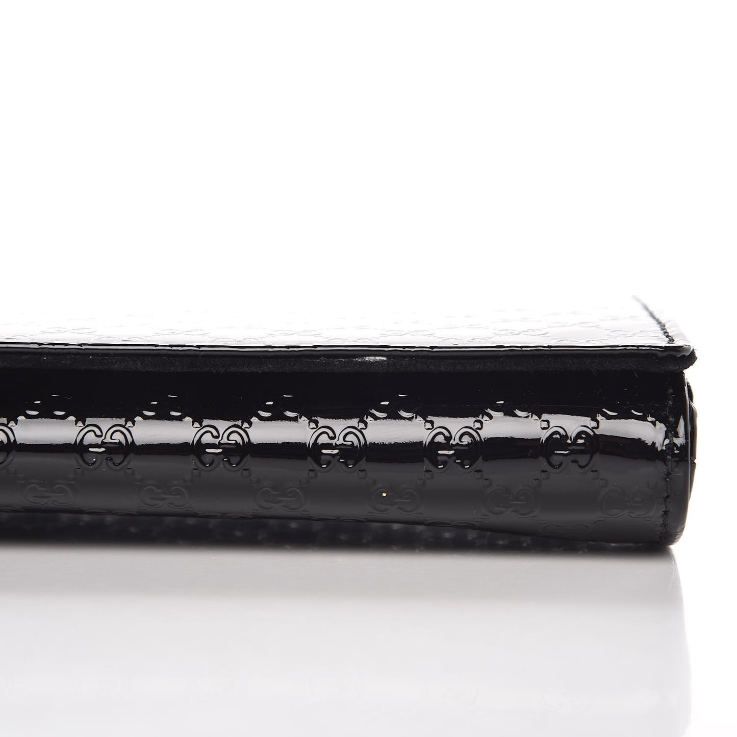 Patent Microguccissima Small Broadway Clutch Black
