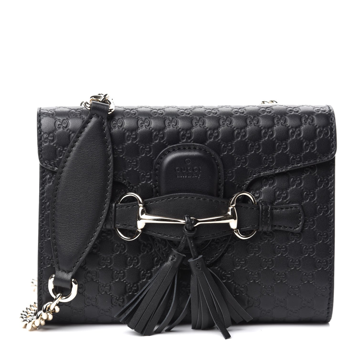 Gucci Microguccissima Mini Emily Shoulder Bag Black 1 of 10