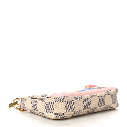 Louis Vuitton Damier Azur 2018 Christmas Animation Mini Pochette Accessories 4 of 11