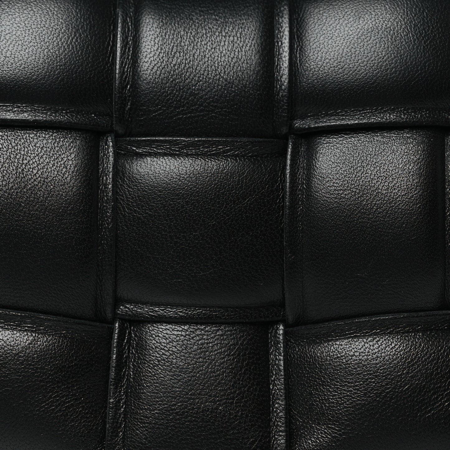 Nappa Maxi Intreccio Small Padded Cassette Crossbody Bag Black