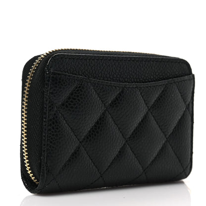 Chanel Caviar Quilted Classic Zipped Coin Purse Black 3 of 8