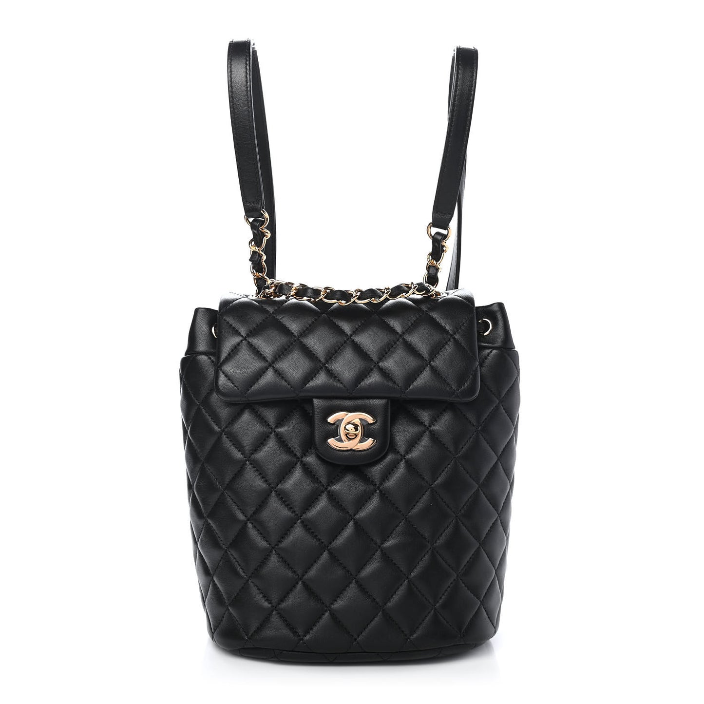 Lambskin Quilted Mini Urban Spirit Backpack Black