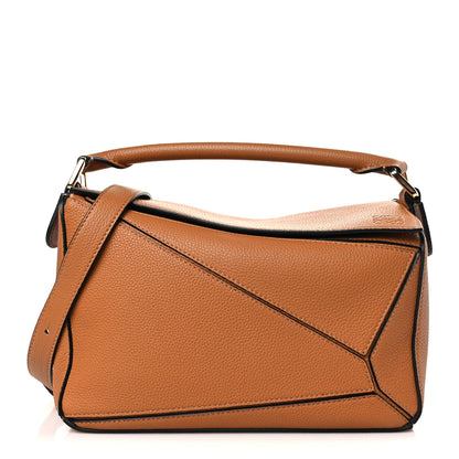 Loewe Calfskin Small Puzzle Bag Tan 1 of 8