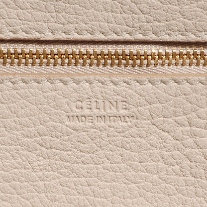 Celine Grained Calfskin Tie Knot Small Tote Chalk 6 of 10