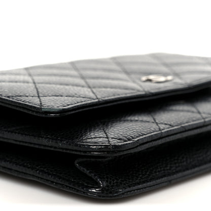 Chanel Caviar Quilted Wallet on Chain WOC Black 10 of 11