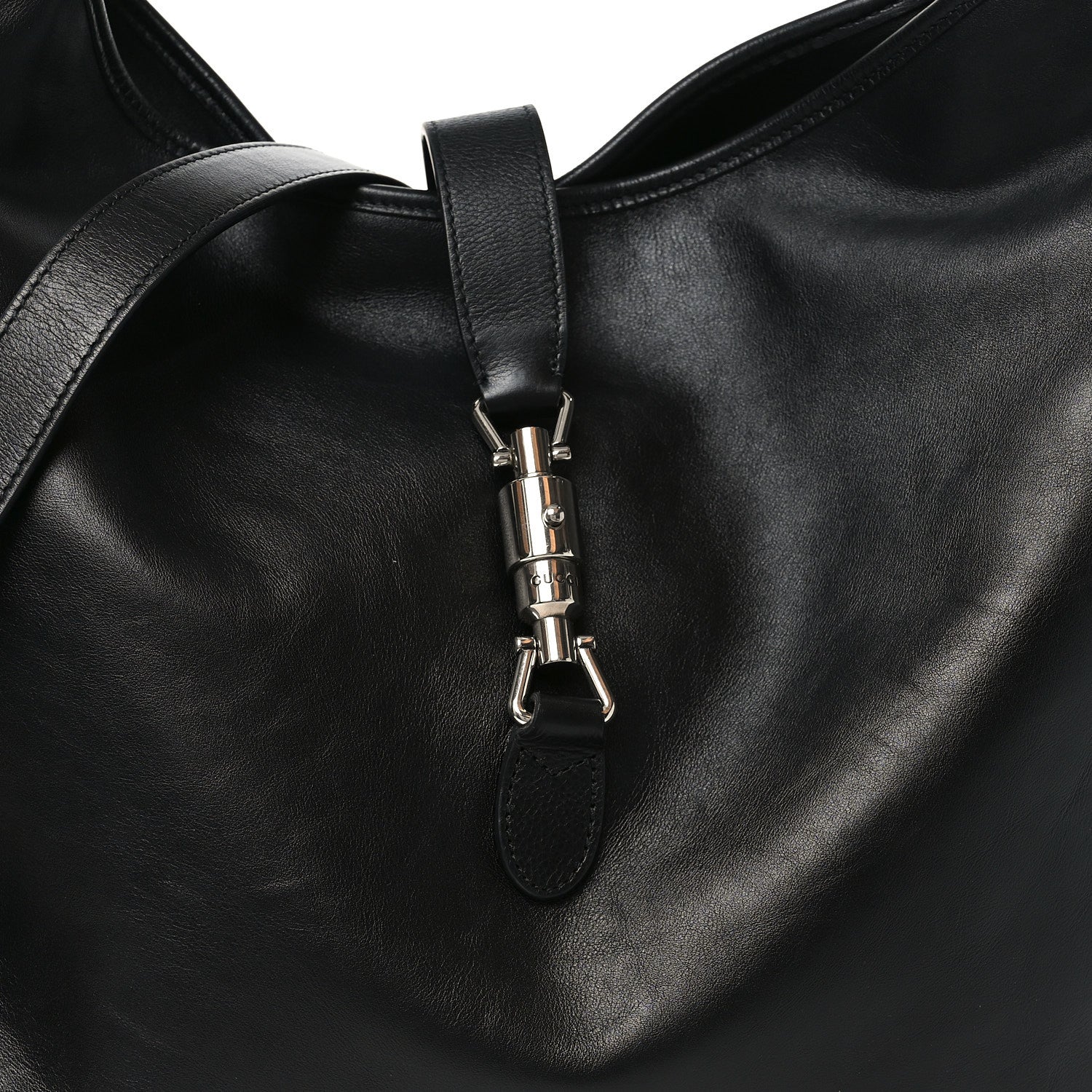 Gucci Calfskin Large Jackie 1961 Shoulder Bag Black 6 of 8