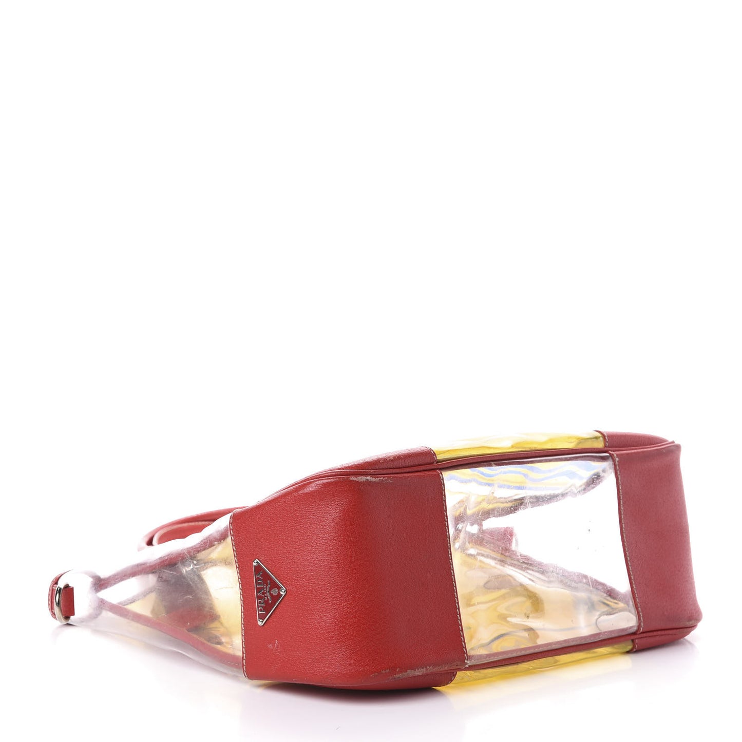 Plexiglass Calfskin Tote Red