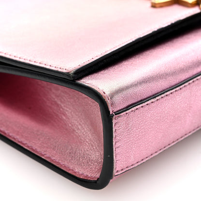 Saint Laurent Metallic Calfskin Small Classic Monogram Kate Tassel Satchel Pink 9 of 11