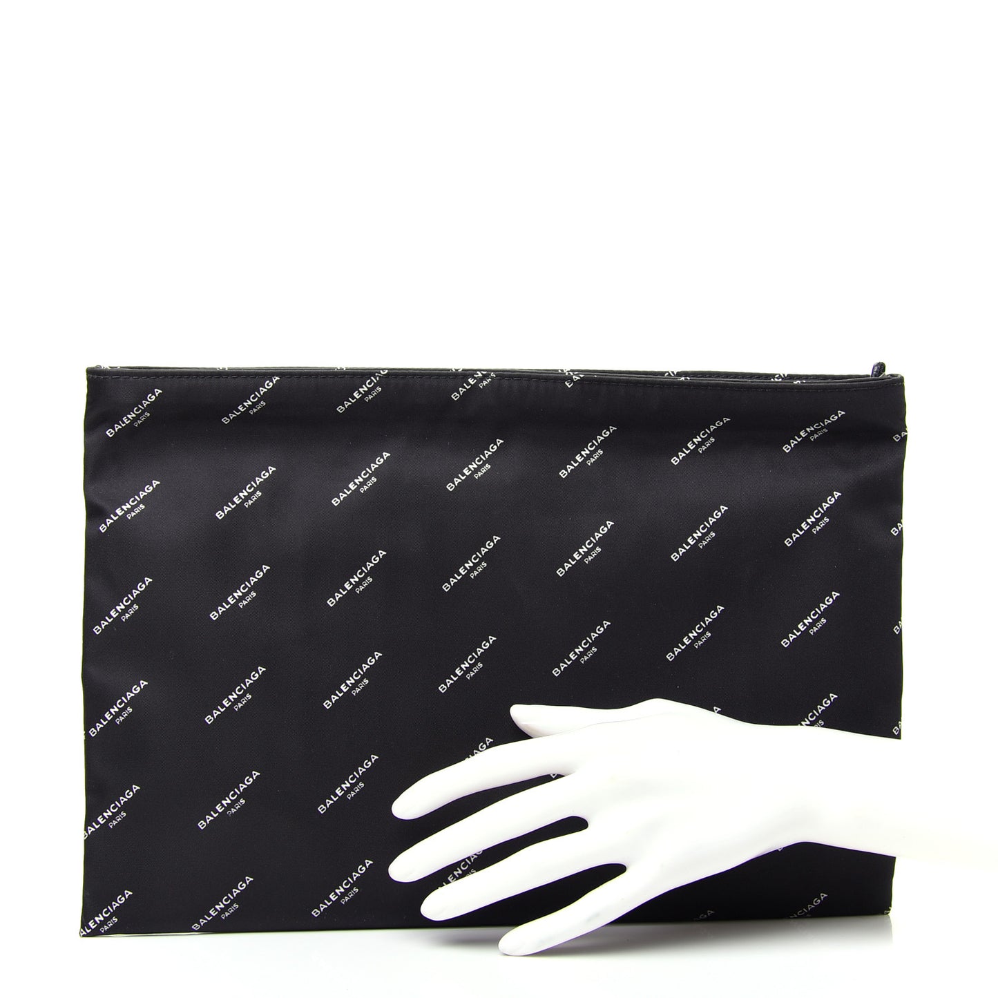 Nylon Allover Logo Documents Case Black