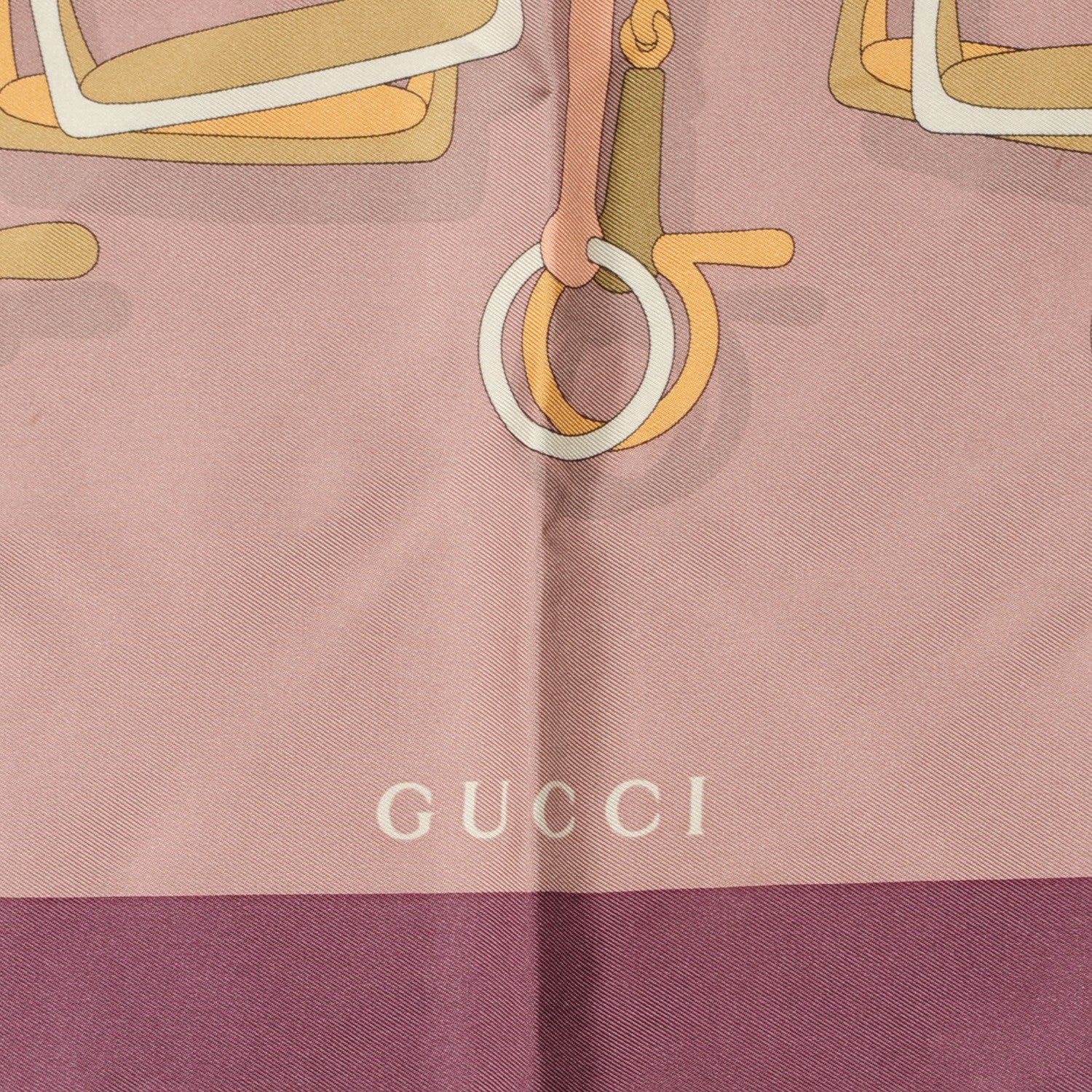 Gucci Silk Equestrian Square Scarf Purple 3 of 3