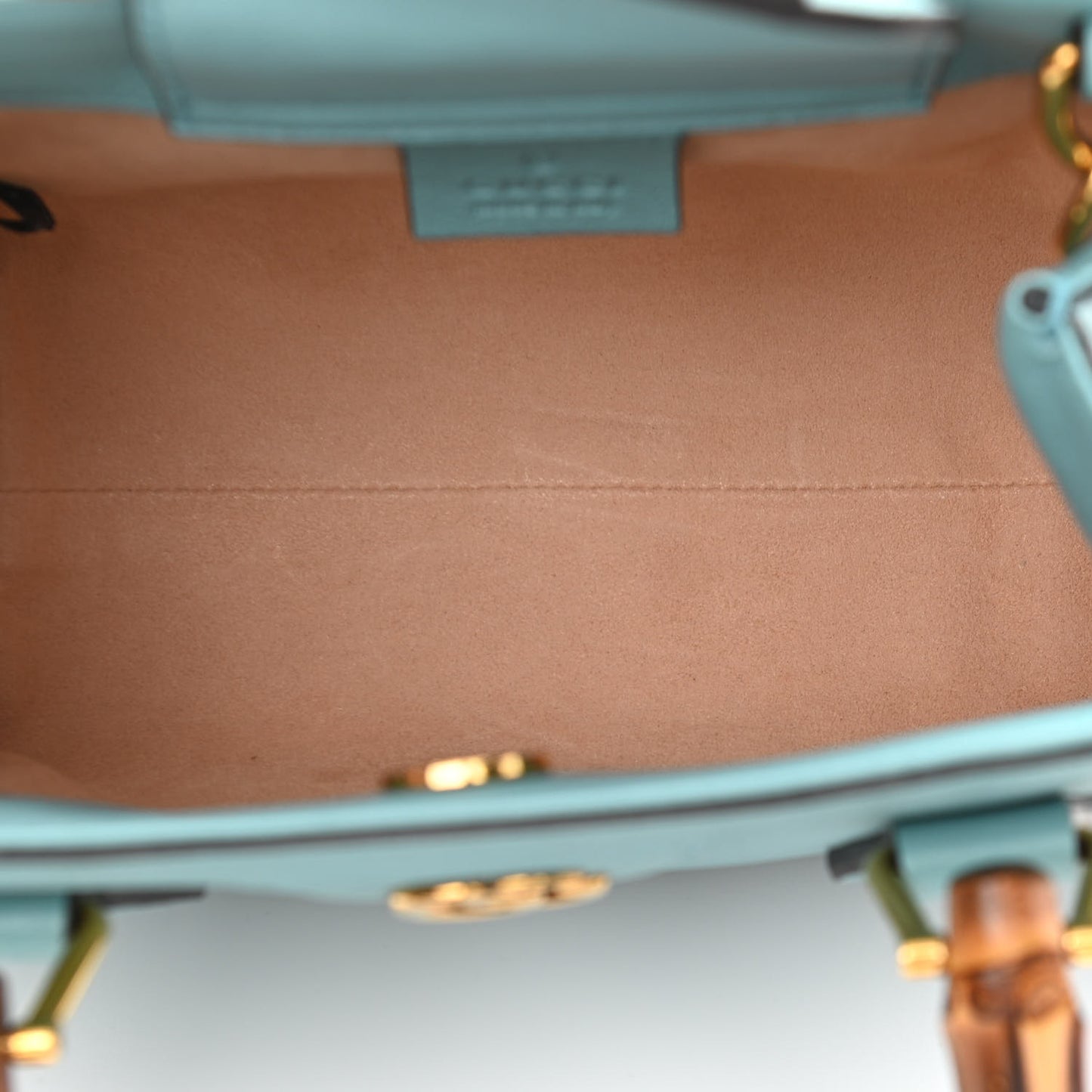 Wonka Grain Calfskin Mini Diana Tote Bag Dusty Azure Orange Fluo