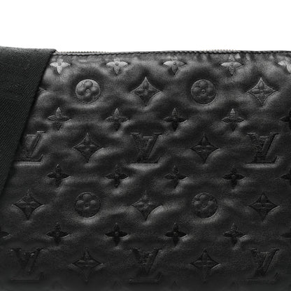 Louis Vuitton Lambskin Embossed Monogram Coussin PM Black 9 of 11
