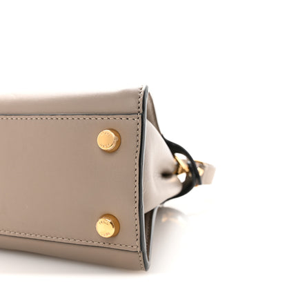 Fendi Vitello Tahiti Burro Medium Peekaboo Iconic Essentially Satchel Tortora Black 9 of 9
