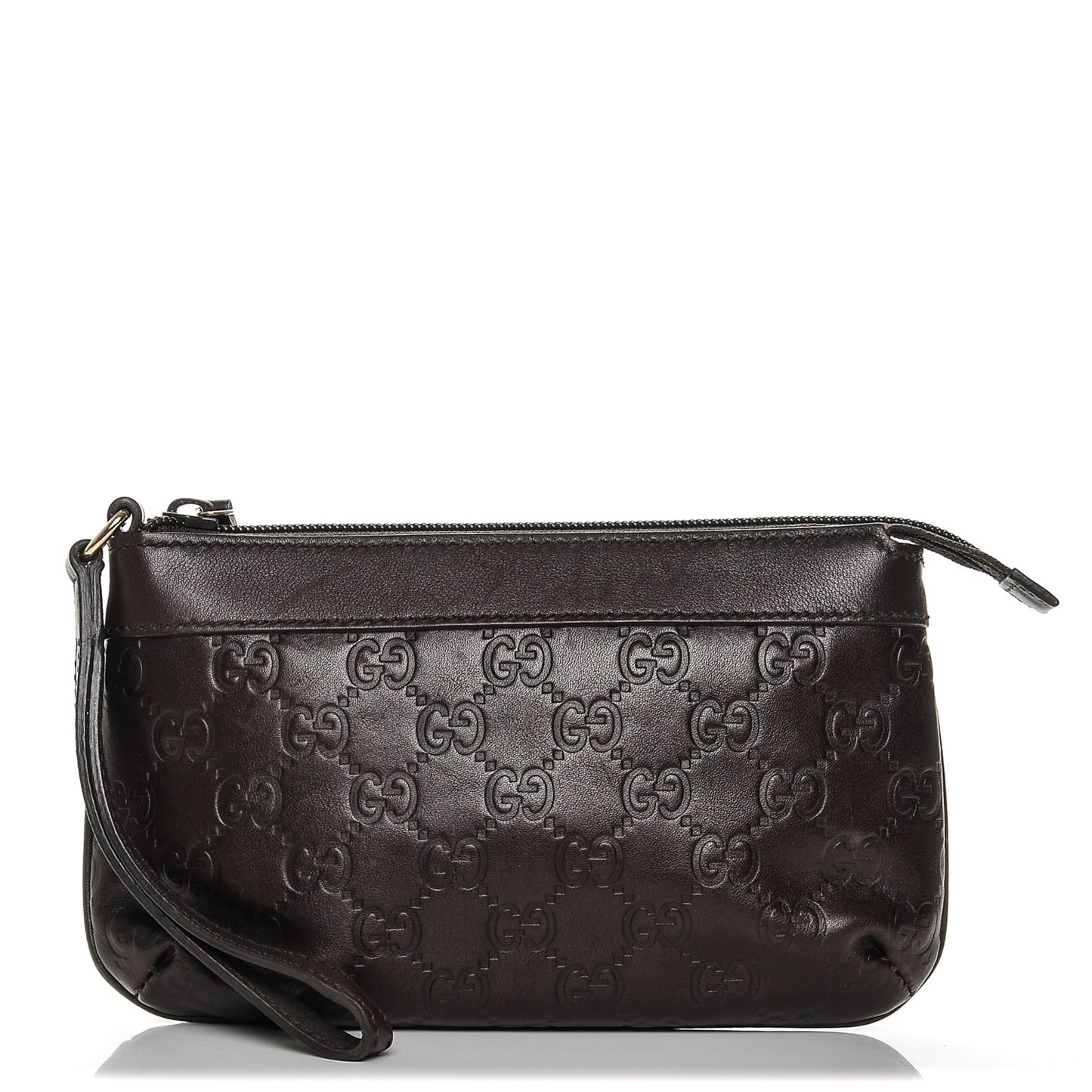 Guccissima Wristlet Dark Brown