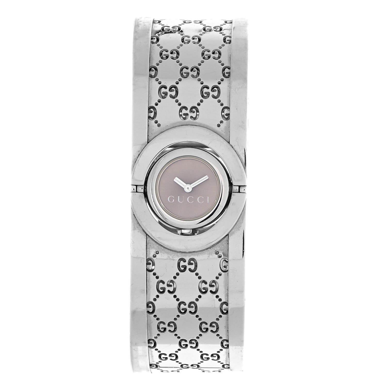 Gucci Stainless Steel 23mm Twirl Quartz Watch Brown 1 of 4
