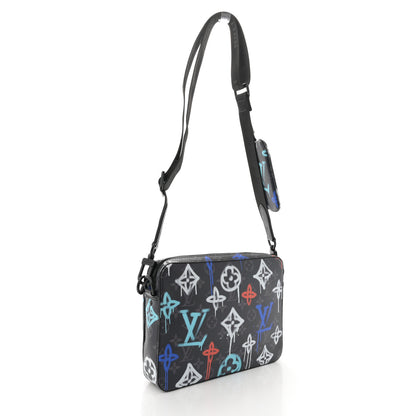 Louis Vuitton Monogram Eclipse LV Graffiti Trio Messenger Multicolor 3 of 12