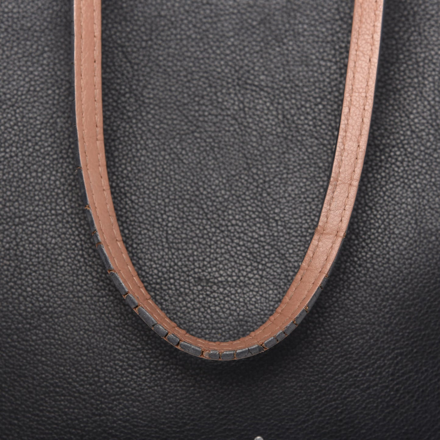 Calfskin Lockme Cabas Bois de Rose Black