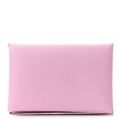 Hermes Chevre Mysore Calvi Card Case Mauve Sylvestre 1 of 6
