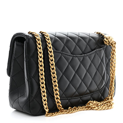 Chanel Lambskin Quilted Small Sweet Camellia Flap Black 3 of 11
