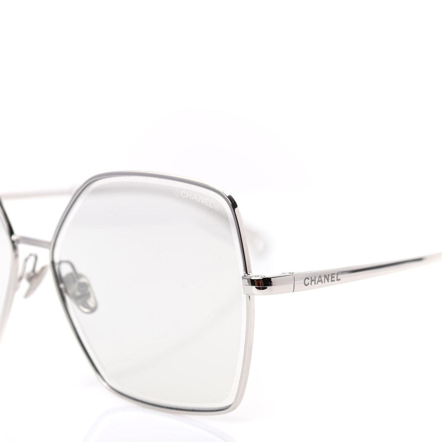Butterfly Removable Pearl Chain Sunglasses 4262 Silver