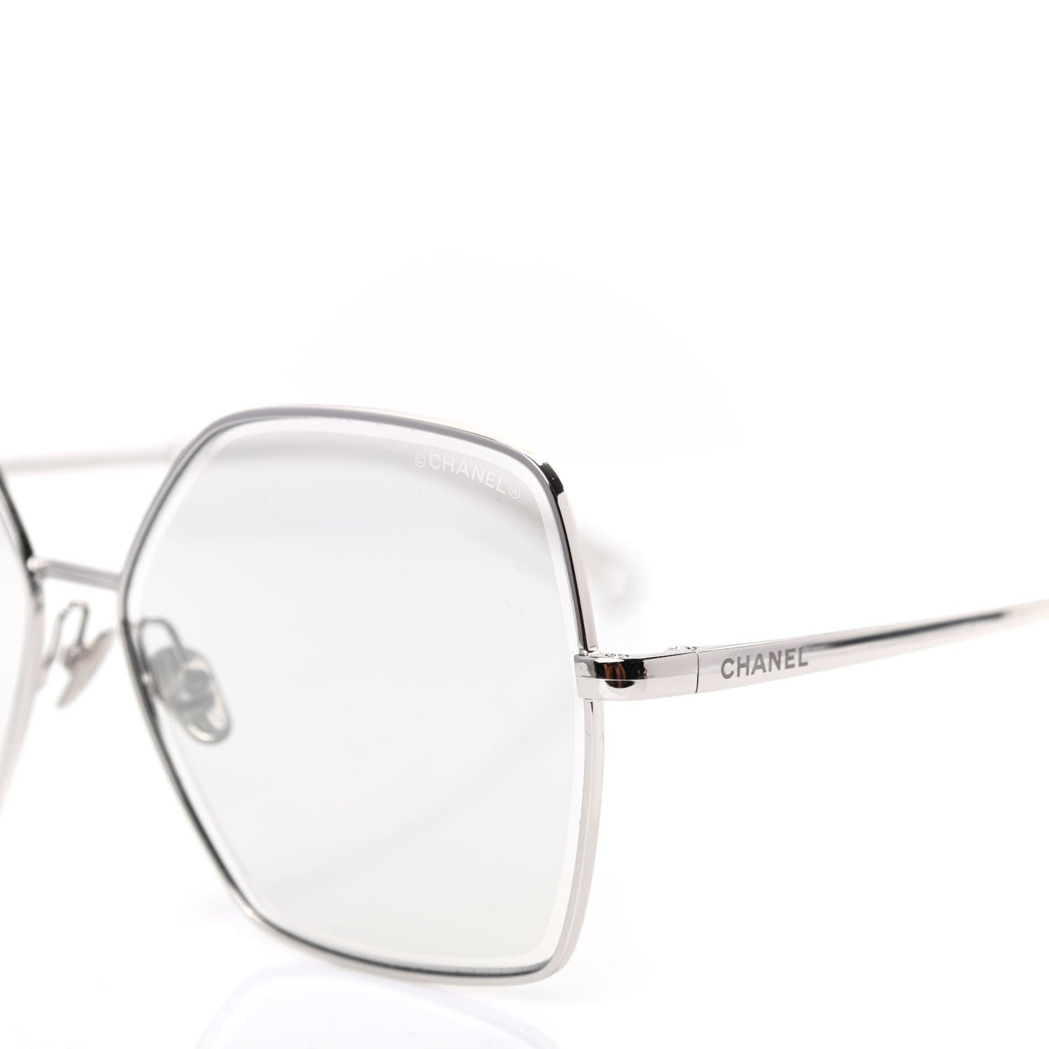 Chanel Butterfly Removable Pearl Chain Sunglasses 4262 Silver 6 of 7