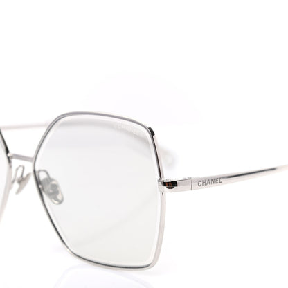 Chanel Butterfly Removable Pearl Chain Sunglasses 4262 Silver 6 of 7