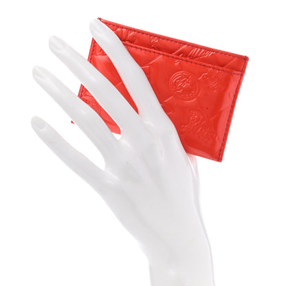 Chanel Patent Calfskin Lucky Symbols Card Holder Case Rouge Clair 2 of 12