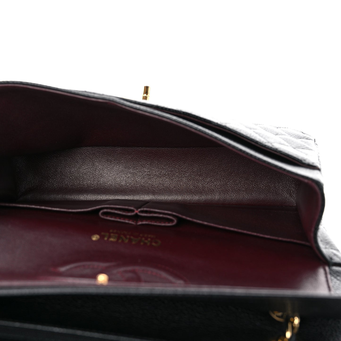 Caviar Quilted CC Box Flap Black