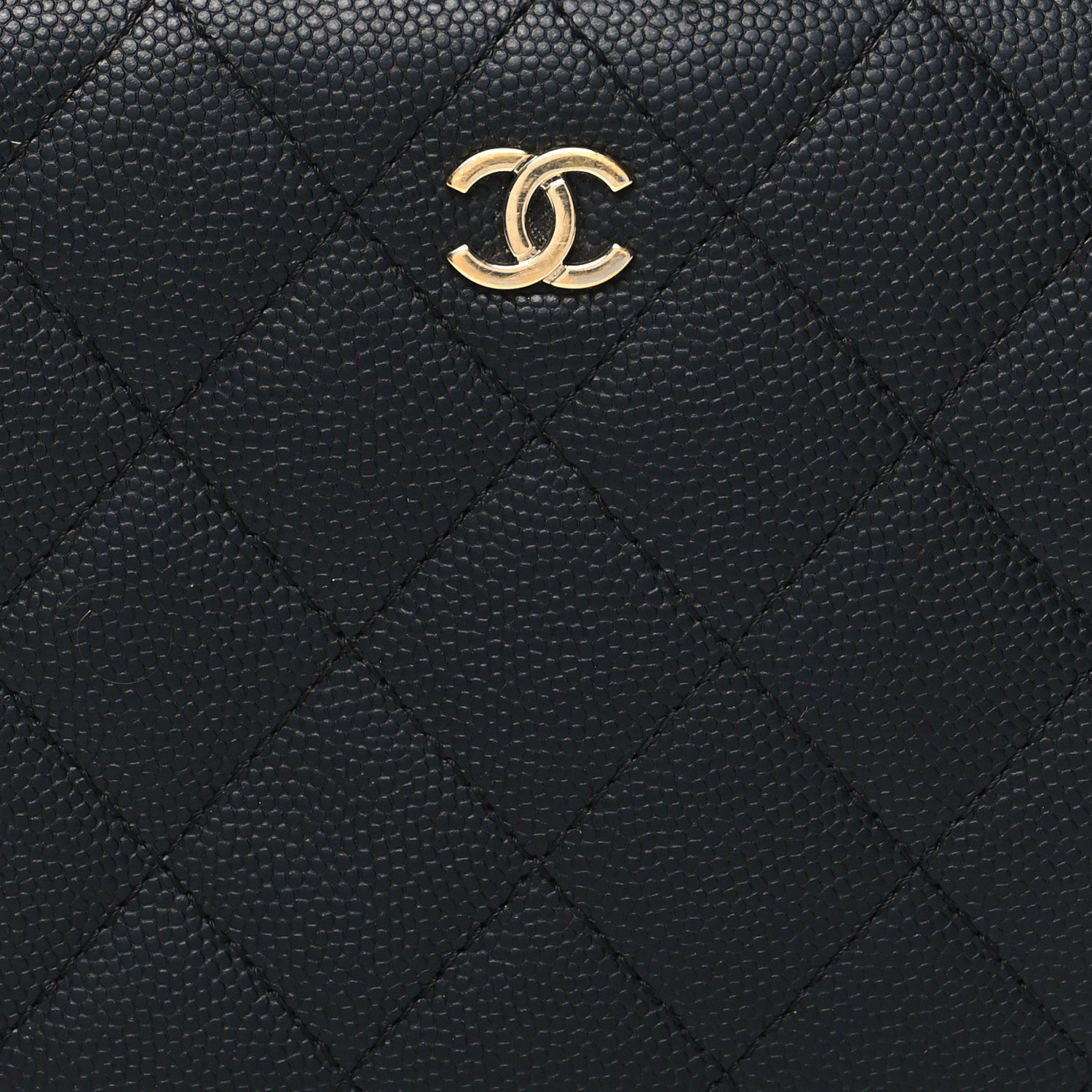 Chanel Caviar Quilted Large Zip Around Organizer Wallet Black 9 of 10