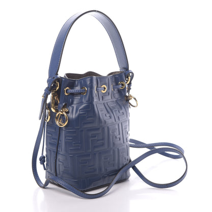 Fendi Vitello Liberty F is Fendi FF 1974 Embossed Mini Mon Tresor Bucket Bag Iris 4 of 11