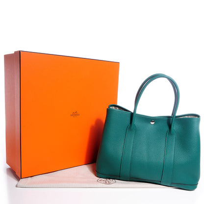 Hermes Veau Negonda Garden Party MM 36 Malachite 5 of 8