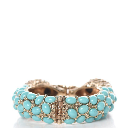 Chanel Crystal Lion Head Bracelet Gold 4 of 9
