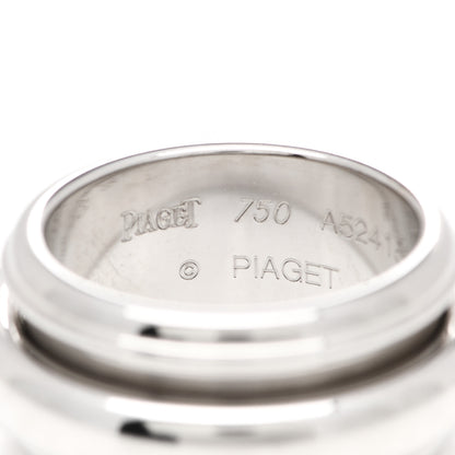 Piaget 18K White Gold Diamond Wide Possession Wedding Ring 54 7 4 of 5