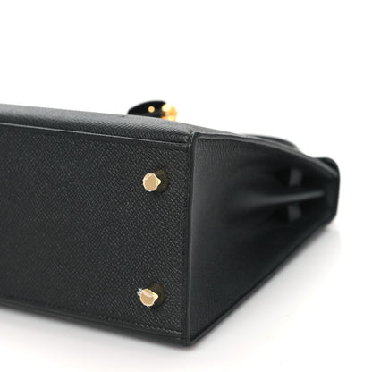 Hermes Epsom Kelly Sellier 25 Black 10 of 11