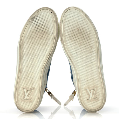 Louis Vuitton Denim Monogram Stellar Sneaker Boots 40 Bleu 7 of 15