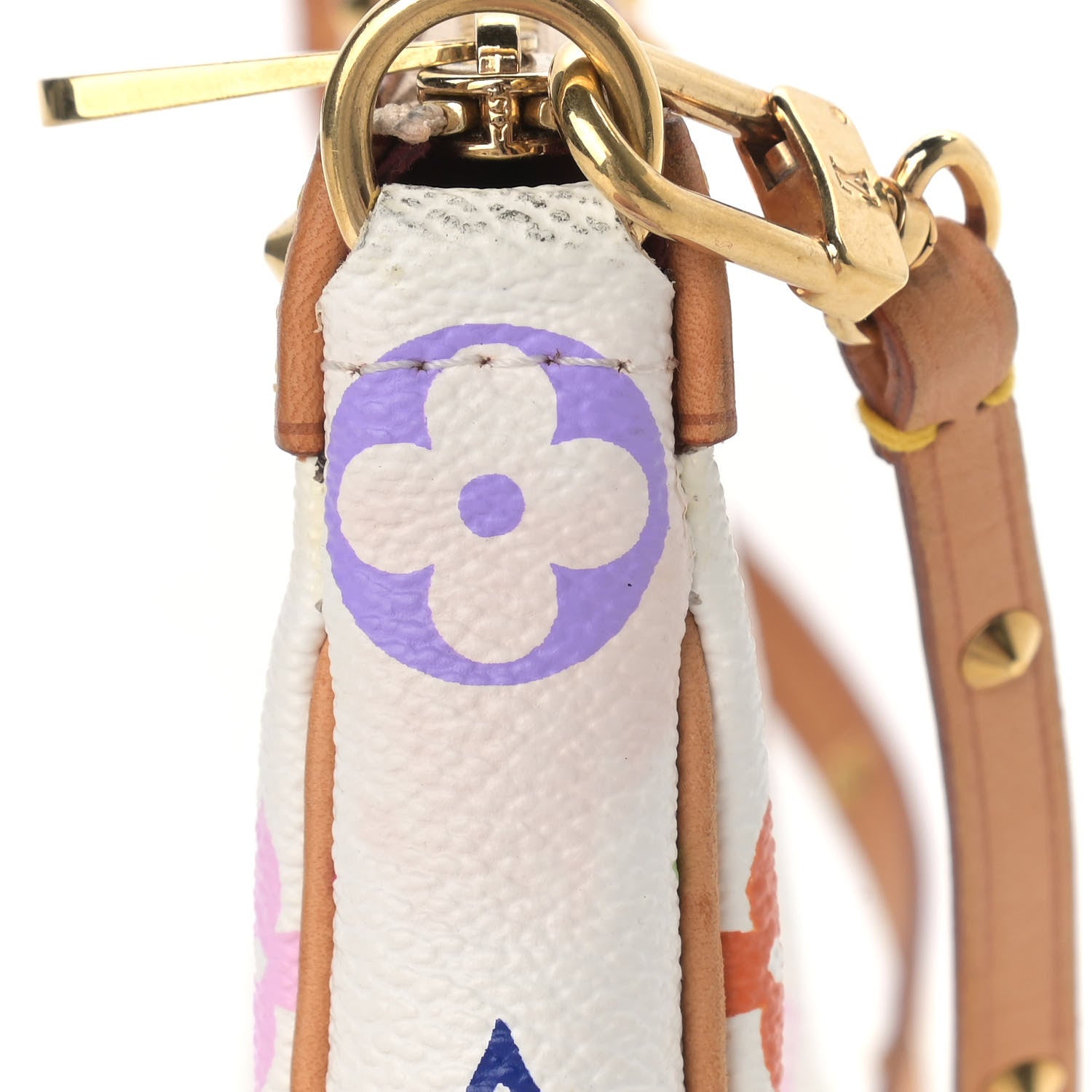 Louis Vuitton Monogram Multicolor Pochette Accessories White 10 of 12