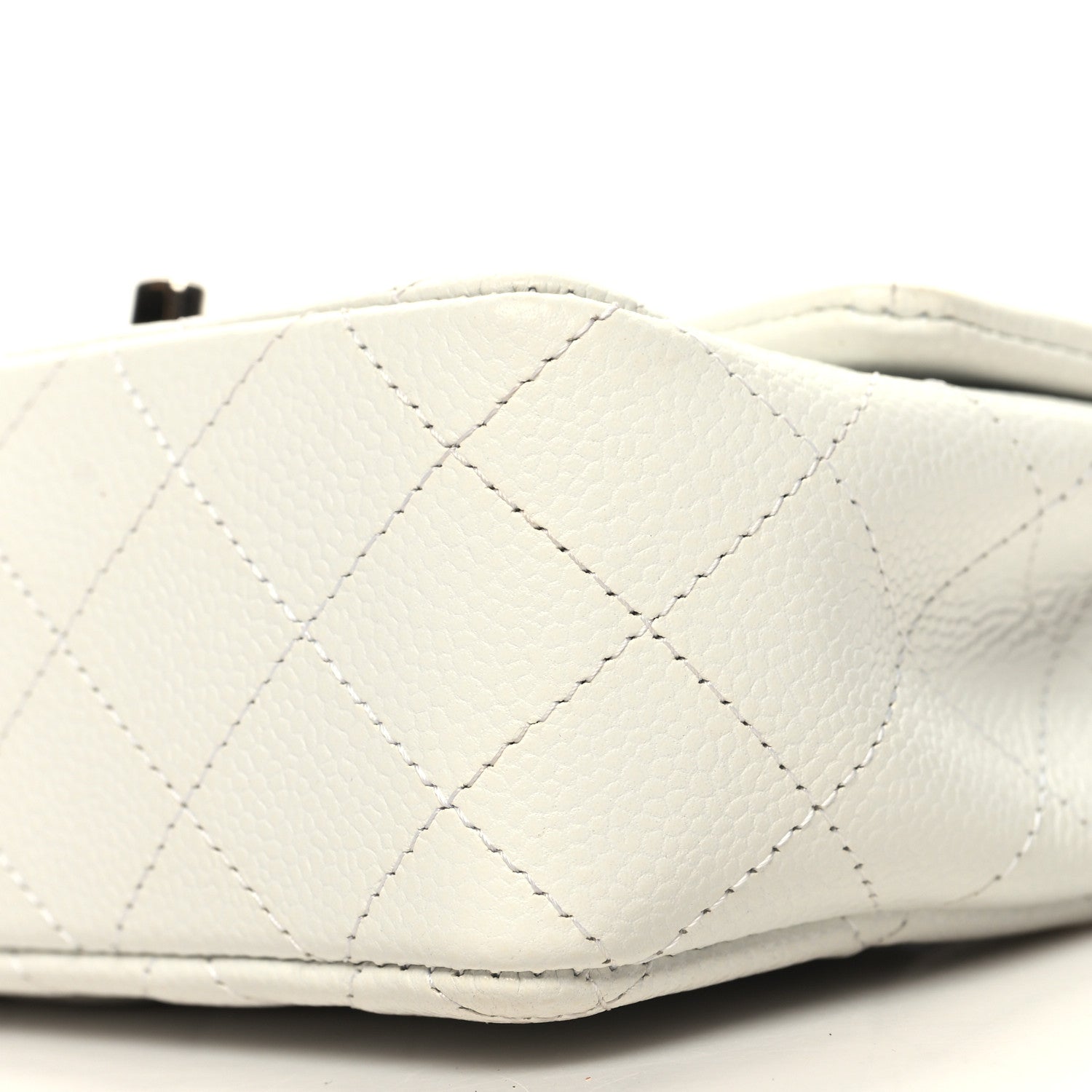 Chanel Caviar Quilted Mini Rectangular Flap White 10 of 12