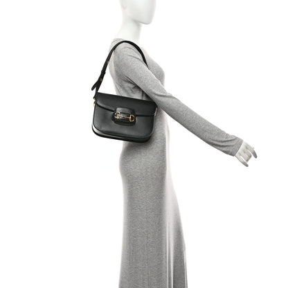 Gucci Azalea Calfskin Horsebit 1955 Shoulder Bag Black 2 of 11