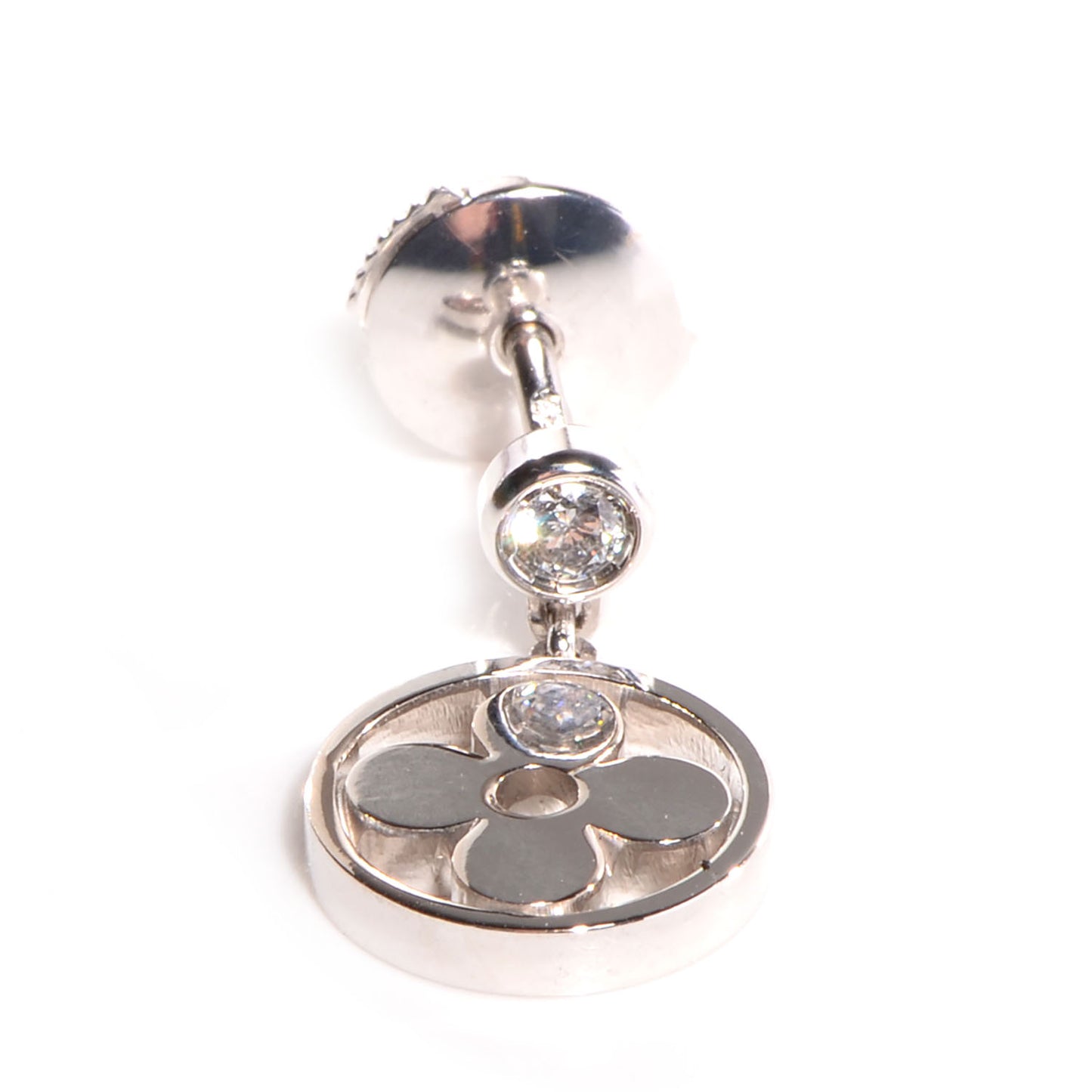 Monogram Idylle Ear Stud White Gold with Diamond