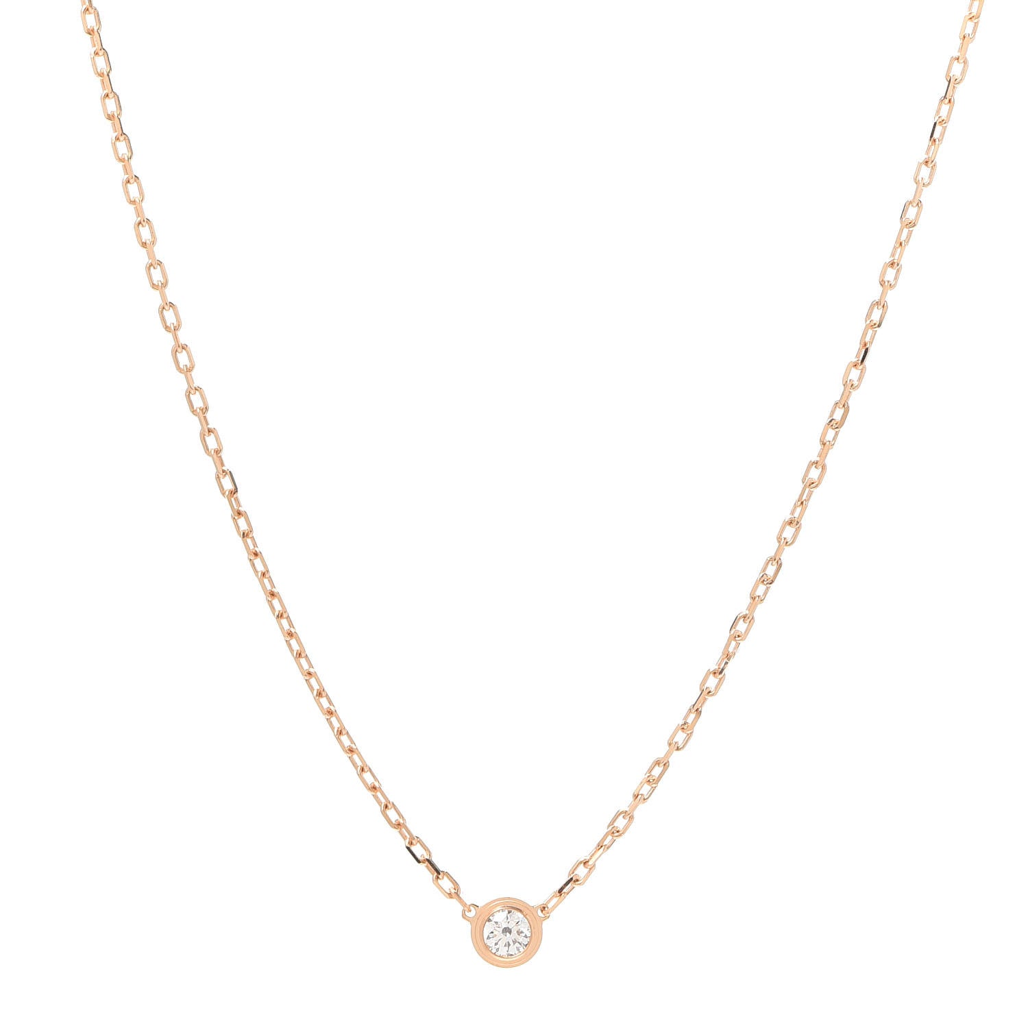 Cartier 18K Pink Gold Diamond SM D'Amour Pendant Necklace 1 of 6