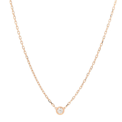 Cartier 18K Pink Gold Diamond SM D'Amour Pendant Necklace 1 of 6
