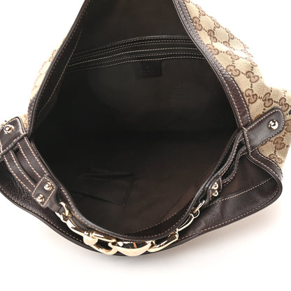 Gucci Monogram Large Wave Hobo Dark Brown 5 of 9
